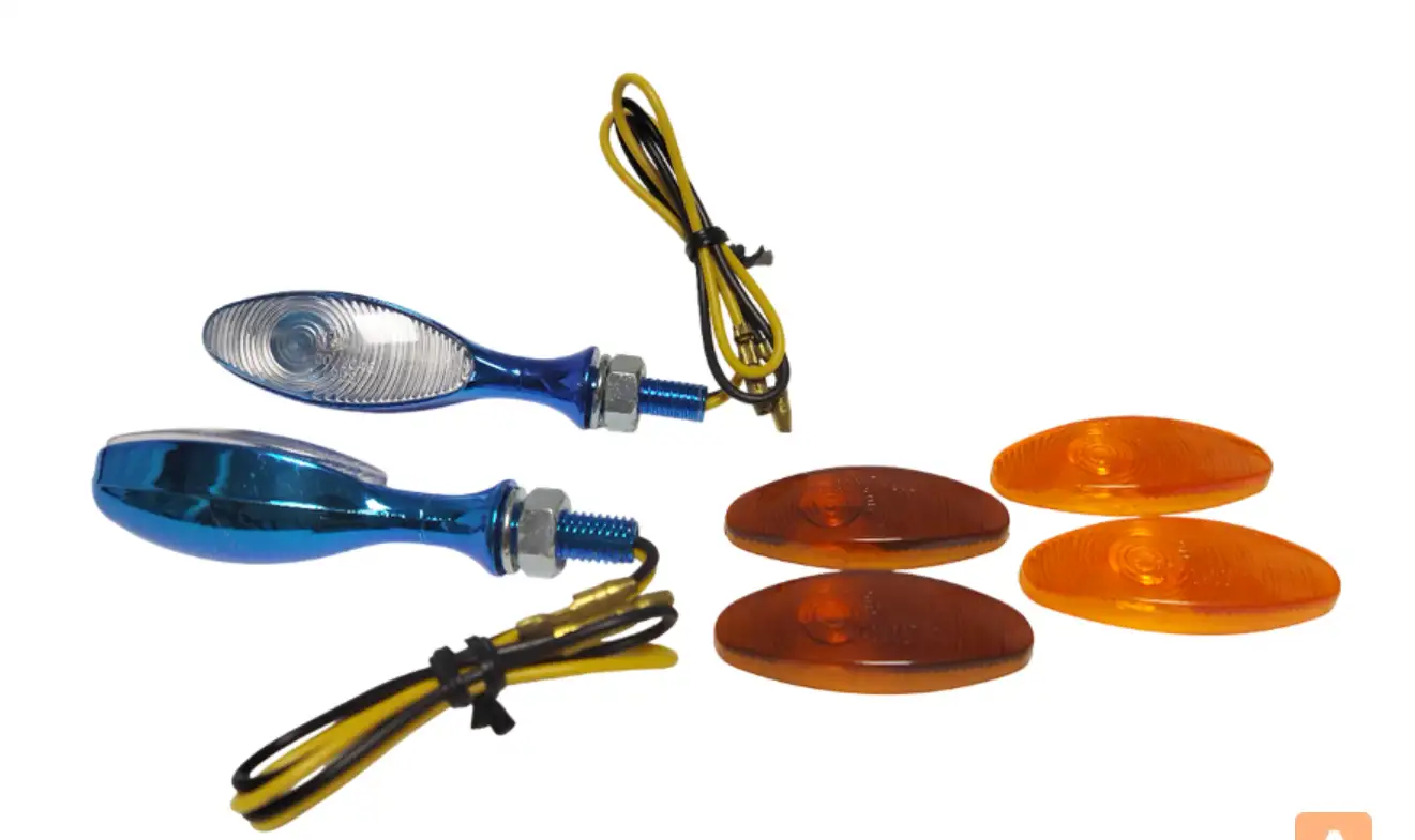 Clignotants homologué Wiils mini rider bleu universel pour moto, scooter, mob, quad et autres