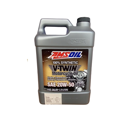Huile moteur 4T 20W50 Amsoil V-Twin 100% synthèse 3.78L