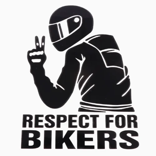 Autocollant Respect for Bikers Noir