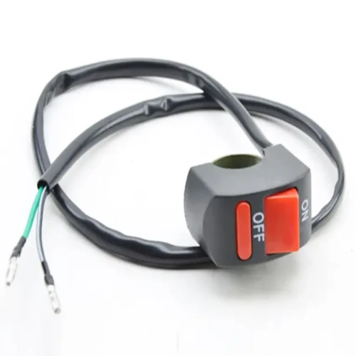 Interrupteur de guidon moto pour aventures en plein air - Bouton ON/OFF, installation facile, compatible avec barres de 7/8", motos, quads et vélos
