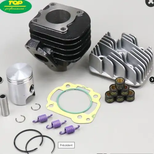 Cylindre piston fonte Ø40 mm 1PE40QMB Keeway, TNT, Generic KSR... 50 2T Top Performances